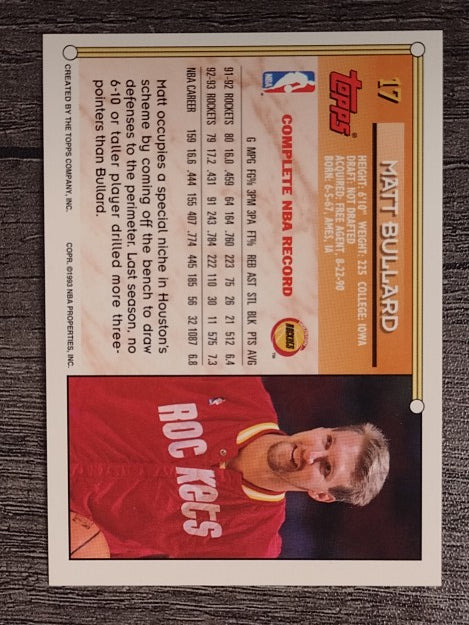 1993-94 Topps #17 Matt Bullard