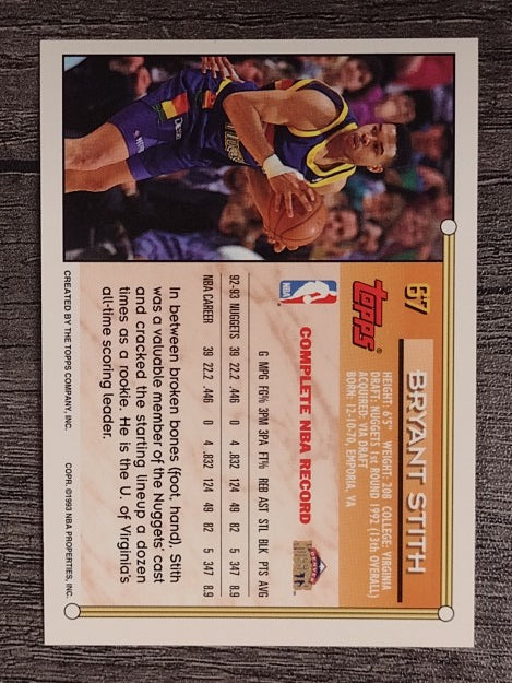 1993-94 Topps #67 Bryant Stith