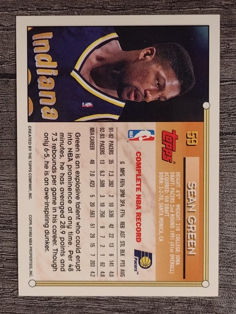 1993-94 Topps #59 Sean Green