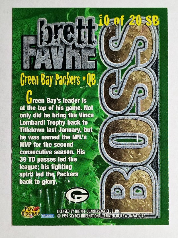 1997 SkyBox Impact Boss Super Boss Foils #10 Brett Favre