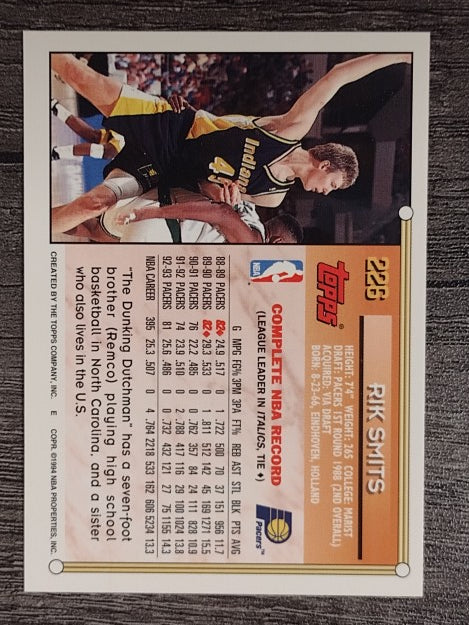 1993-94 Topps #226 Rik Smits