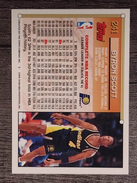 1993-94 Topps #241 Byron Scott