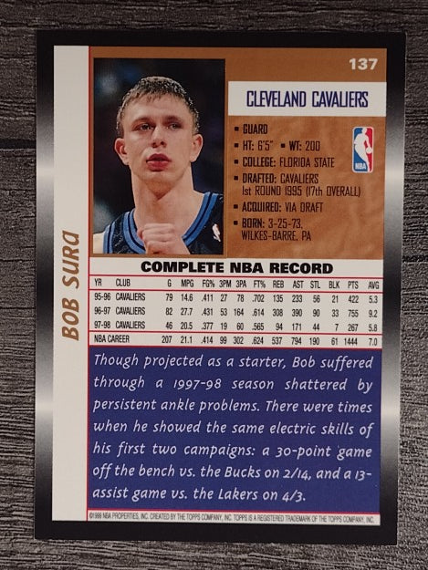 1998-99 Topps #137 Bob Sura
