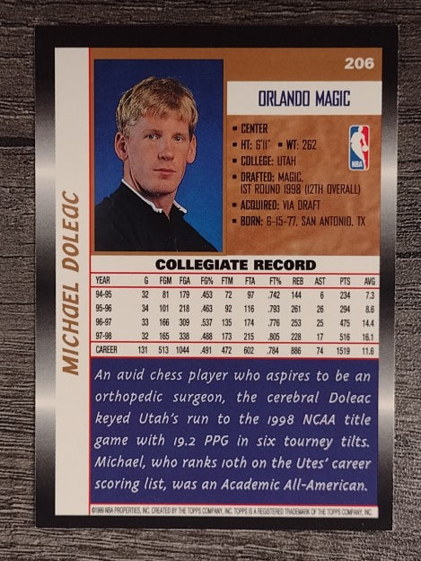 1998-99 Topps #206 Michael Doleac RC