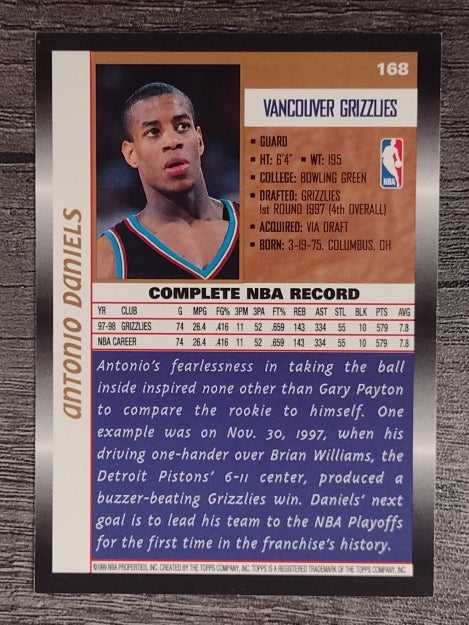 1998-99 Topps #168 Antonio Daniels