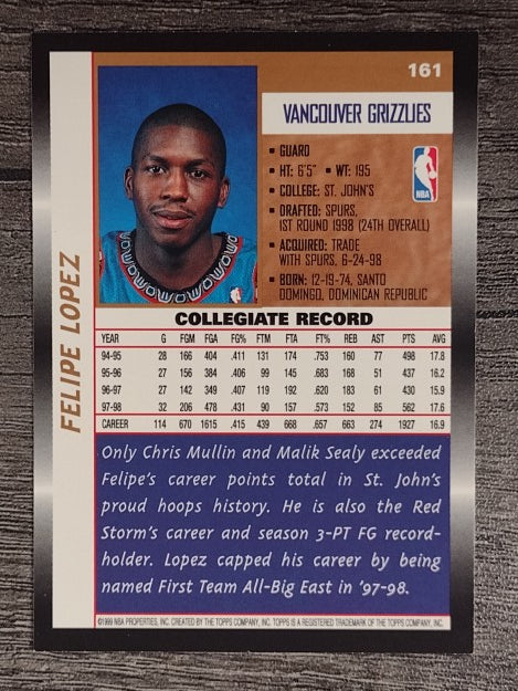 1998-99 Topps #161 Felipe Lopez RC