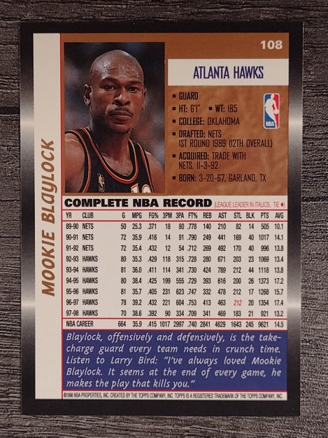 1998-99 Topps #108 Mookie Blaylock