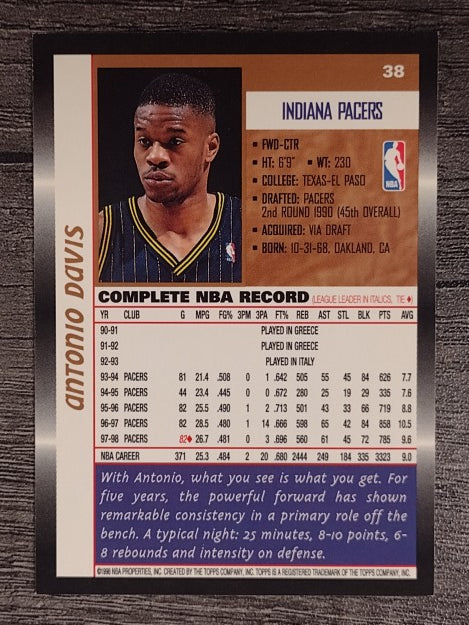 1998-99 Topps #38 Antonio Davis