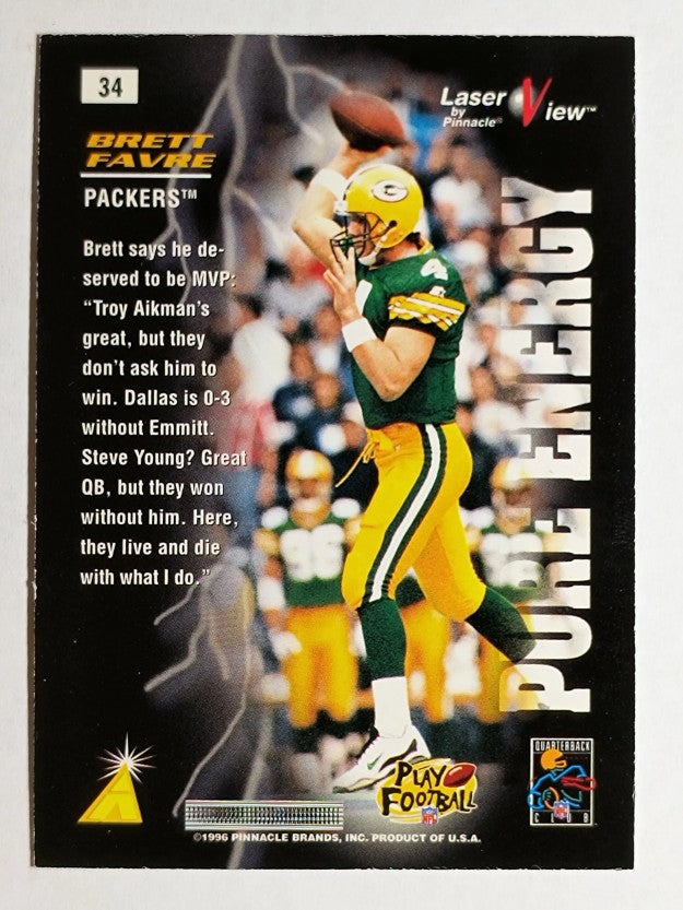 1996 Laser View #34 Brett Favre PE