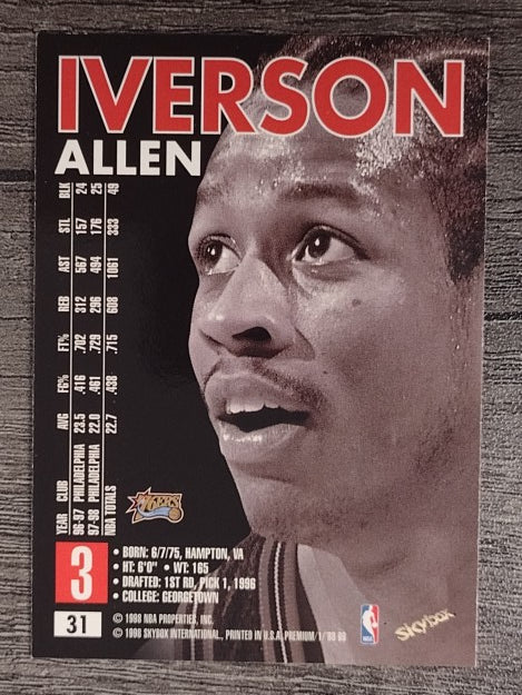 1998-99 SkyBox Premium #31 Allen Iverson