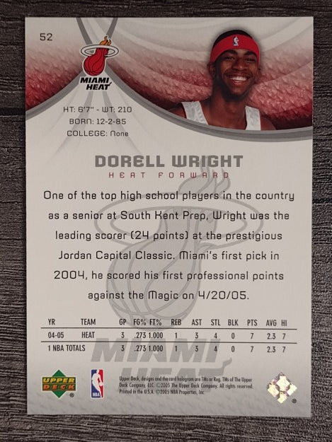 2005-06 SP Game Used #52 Dorell Wright