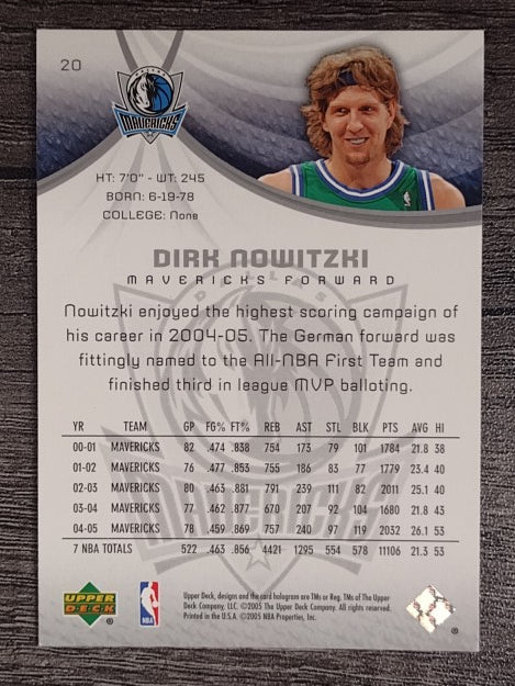 2005-06 SP Game Used #20 Dirk Nowitzki