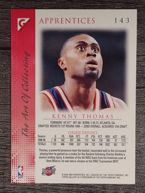 1999-00 Topps Gallery #143 Kenny Thomas RC