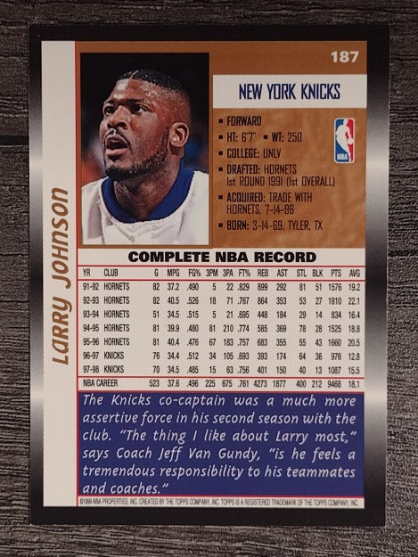 1998-99 Topps #187 Larry Johnson