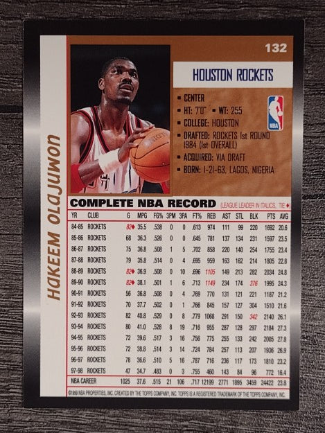1998-99 Topps #132 Hakeem Olajuwon