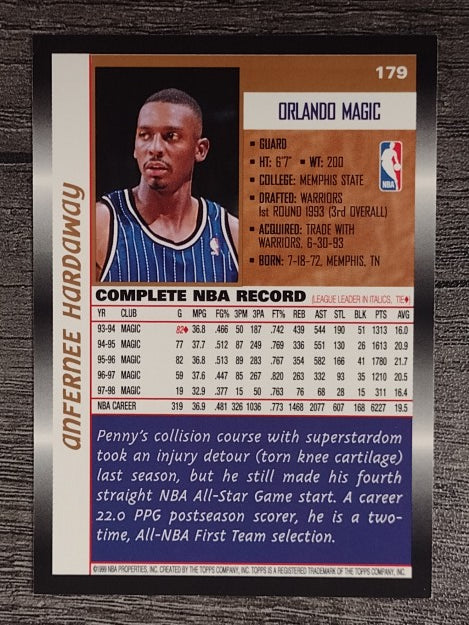 1998-99 Topps #179 Anfernee Hardaway
