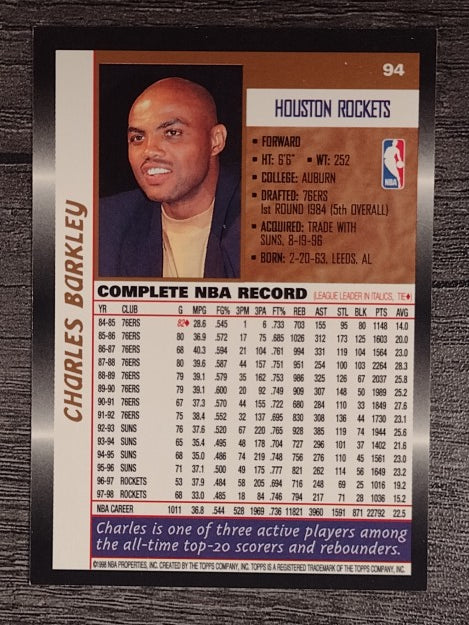 1998-99 Topps #94 Charles Barkley