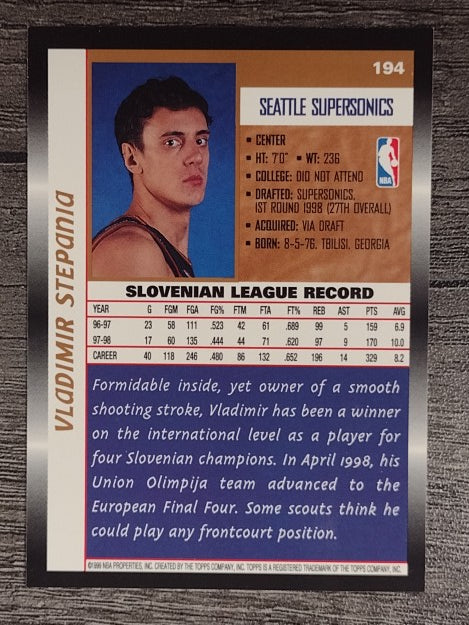1998-99 Topps #194 Vladimir Stepania RC