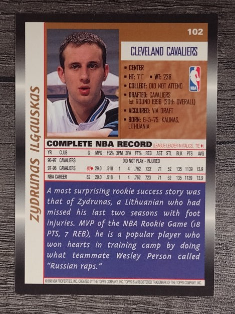 1998-99 Topps #102 Zydrunas Ilgauskas