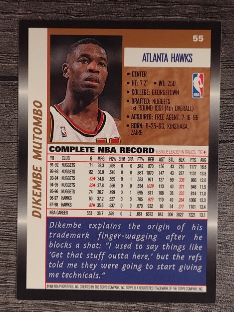1998-99 Topps #55 Dikembe Mutombo