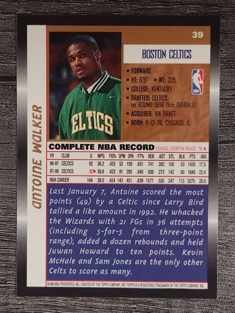 1998-99 Topps #39 Antoine Walker