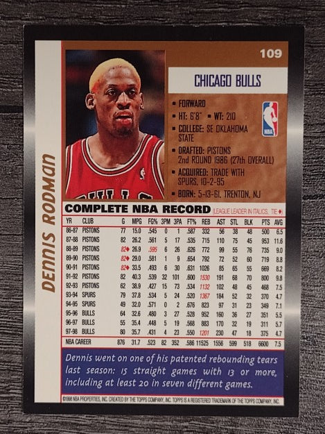 1998-99 Topps #109 Dennis Rodman (NM)
