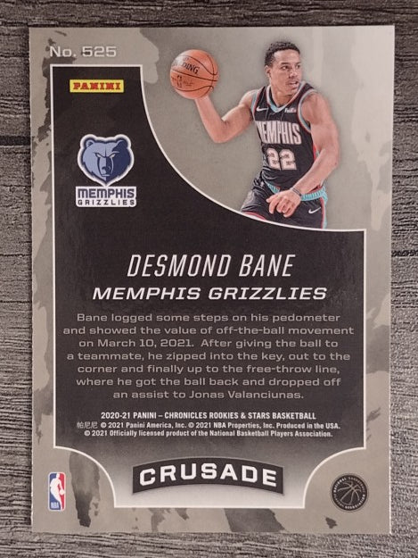2020-21 Panini Chronicles #525 Desmond Bane/Crusade