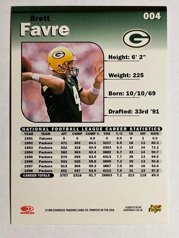 1999 Donruss Elite #4 Brett Favre