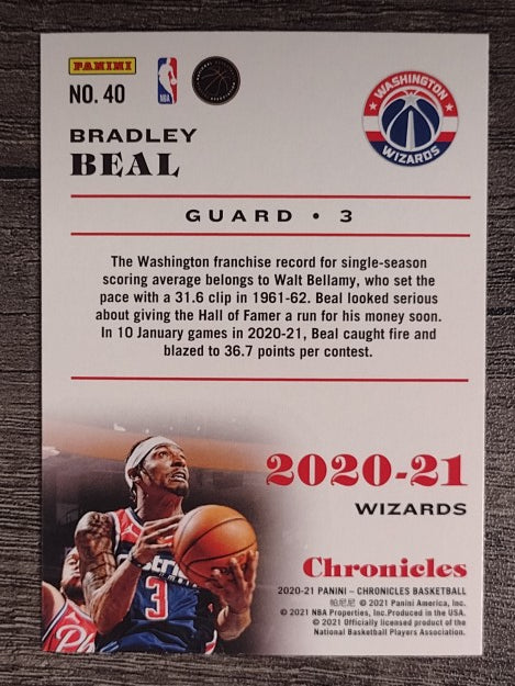 2020-21 Panini Chronicles #40 Bradley Beal