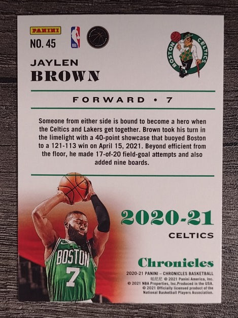 2020-21 Panini Chronicles #45 Jaylen Brown