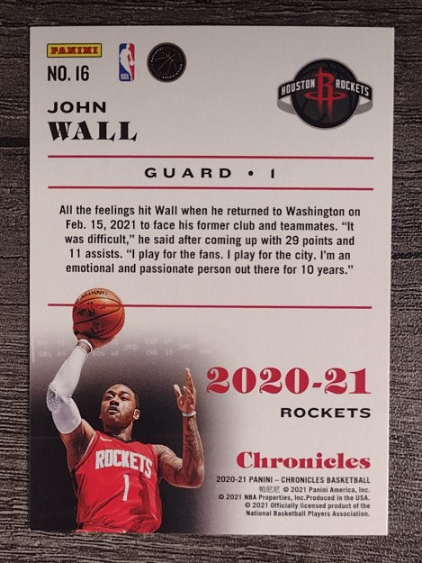 2020-21 Panini Chronicles #16 John Wall