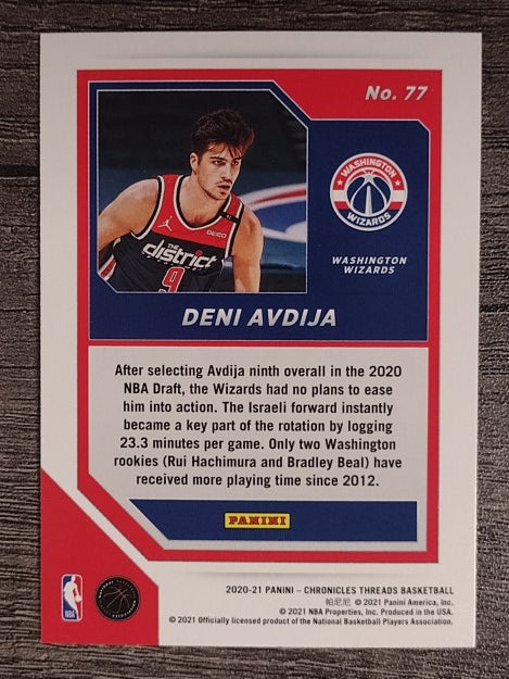 2020-21 Panini Chronicles #77 Deni Avdija/Threads