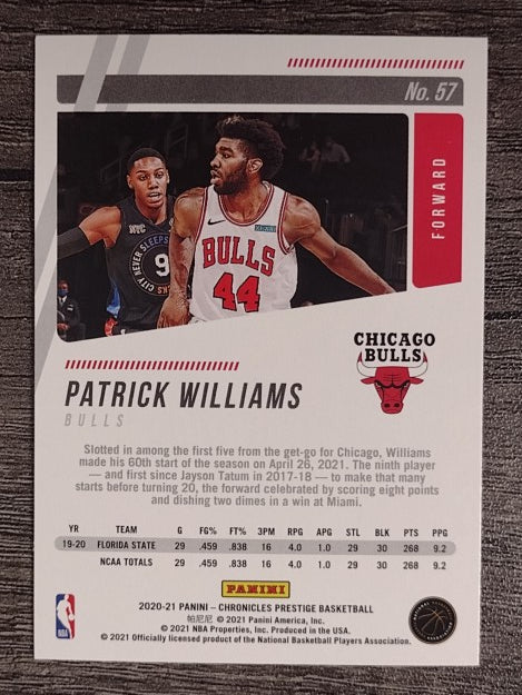 2020-21 Panini Chronicles Green #57 Patrick Williams/Prestige