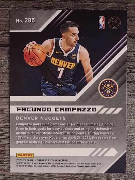 2020-21 Panini Chronicles #285 Facundo Campazzo/XR