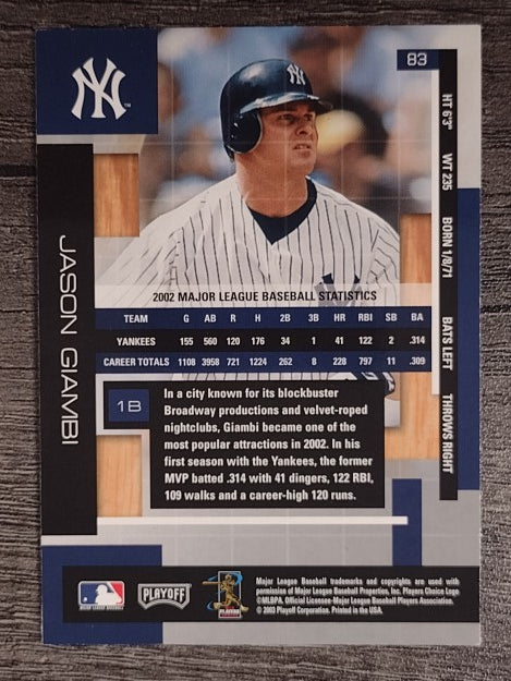 2003 Absolute Memorabilia #83 Jason Giambi