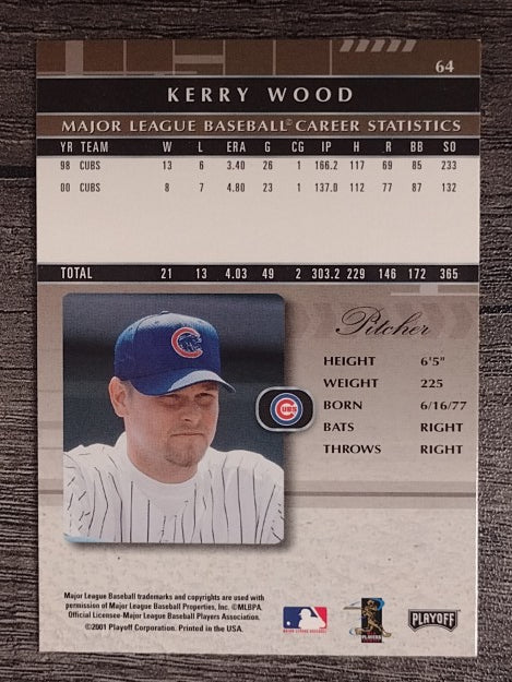 2001 Absolute Memorabilia #64 Kerry Wood