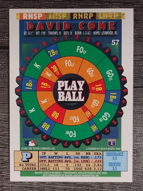 1995 Bazooka #57 David Cone