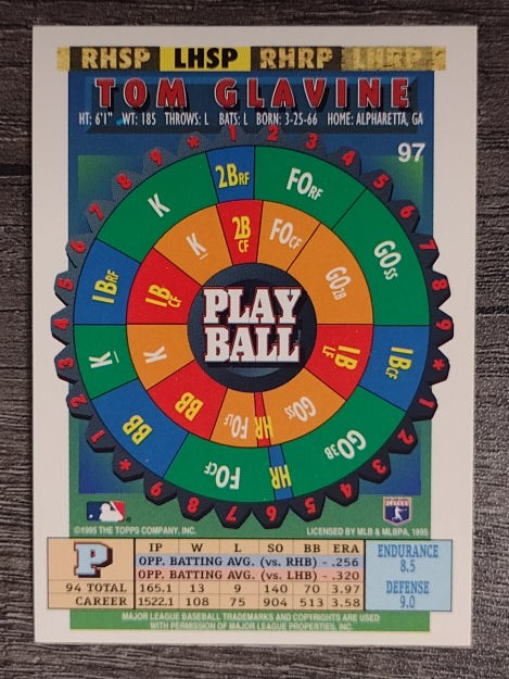 1995 Bazooka #97 Tom Glavine