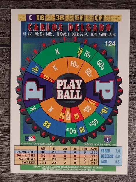 1995 Bazooka #124 Carlos Delgado