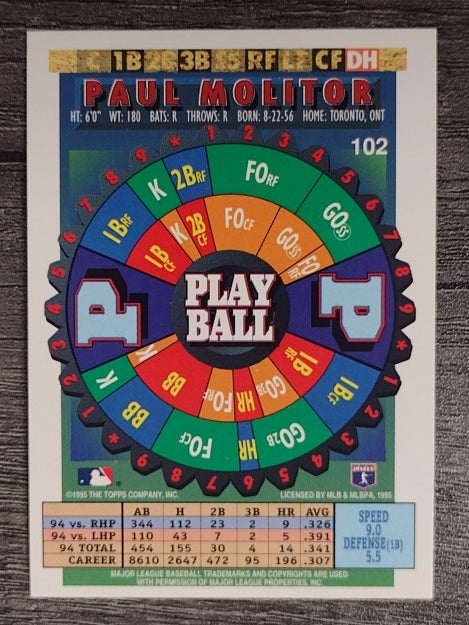 1995 Bazooka #102 Paul Molitor