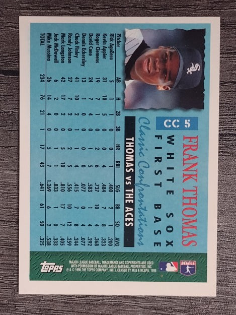1996 Topps Classic Confrontations #CC5 Frank Thomas
