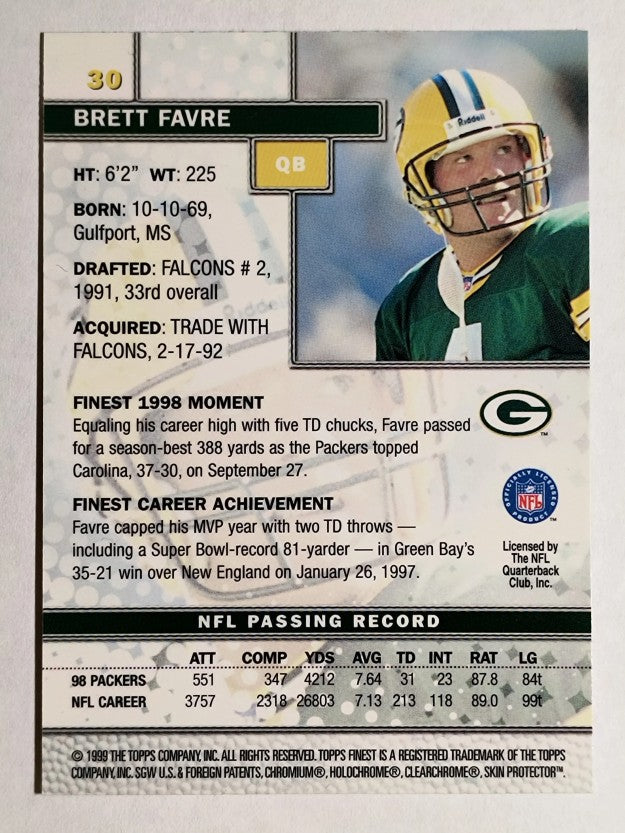 1999 Finest #30 Brett Favre