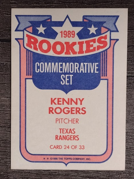 1990 Topps Rookies #24 Kenny Rogers