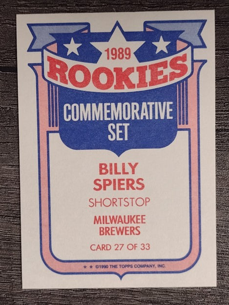 1990 Topps Rookies #27 Billy Spiers