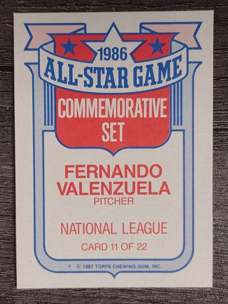 1987 Topps Glossy All-Stars #11 Fernando Valenzuela