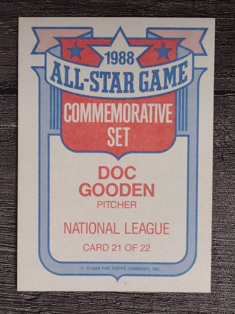 1989 Topps Glossy All-Stars #21 Dwight Gooden