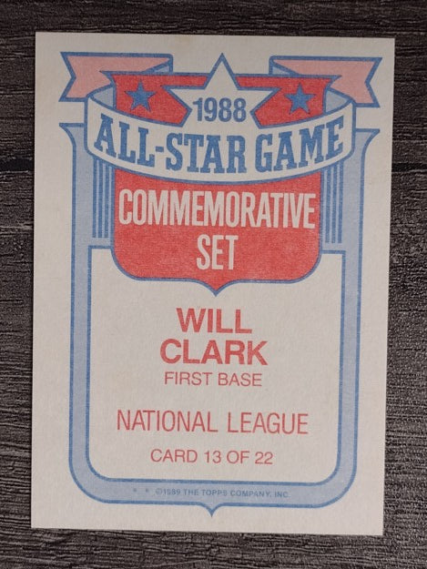 1989 Topps Glossy All-Stars #13 Will Clark