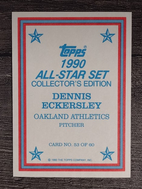 1990 Topps Glossy Send-Ins #53 Dennis Eckersley