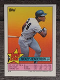 1989 Topps Sticker Backs #18 Rickey Henderson