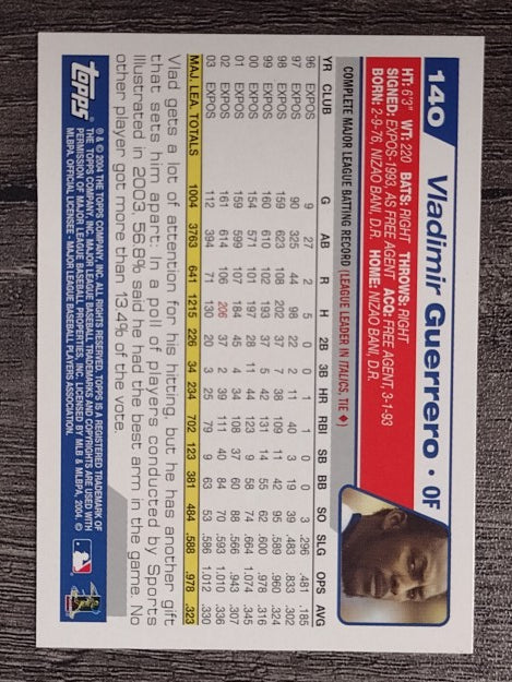 2004 Topps Opening Day #140 Vladimir Guerrero